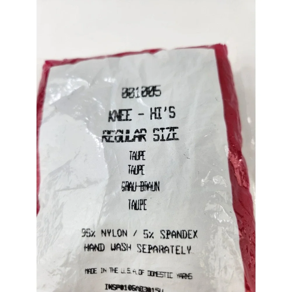 Vintage SILKIES Knee‎ Hi's Taupe Pantyhose Hose High New